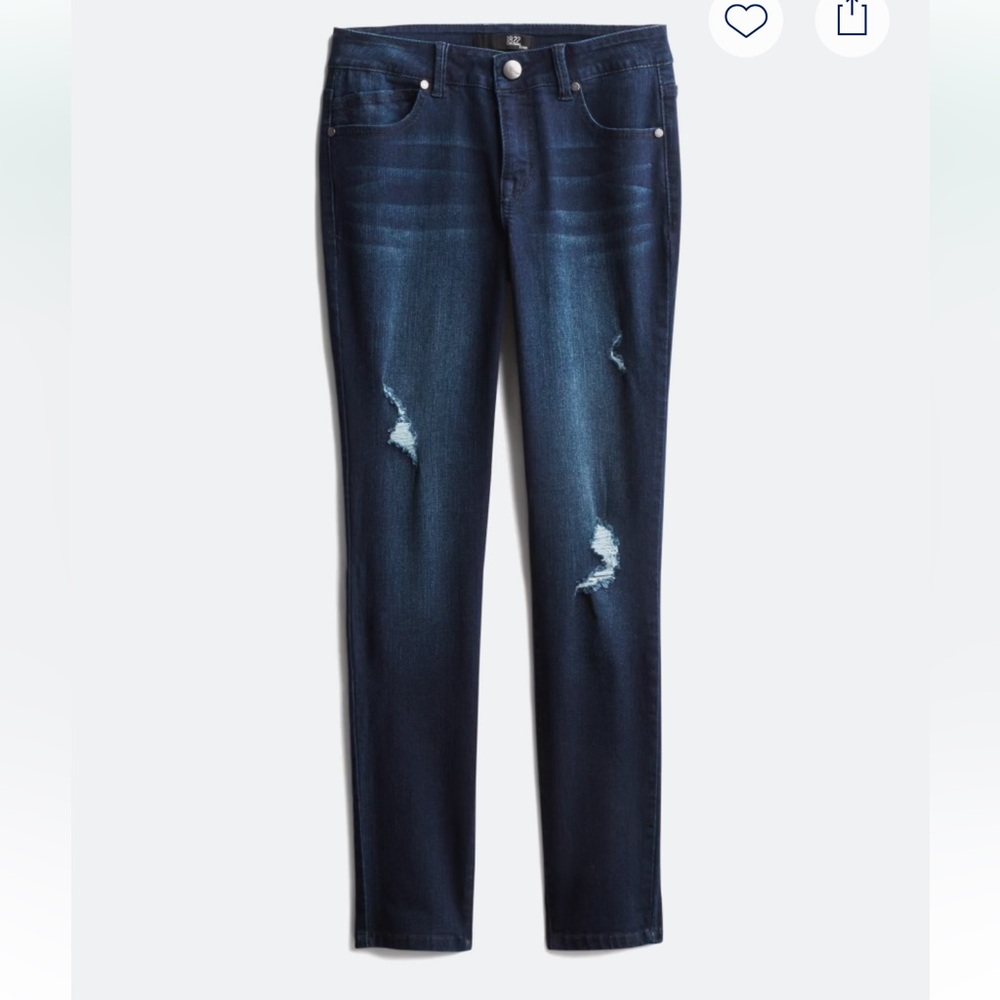 1822 Denim Randall Distressed Ankle Skinny Jeans